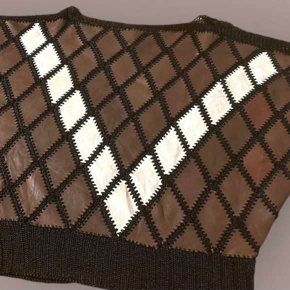 Brown Crochet Top/ Sweater Handmade #354 - Picture 14 of 16